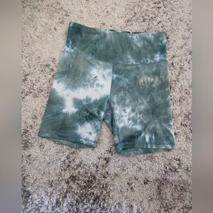 High Waist Tie Dye Athletic Shorts